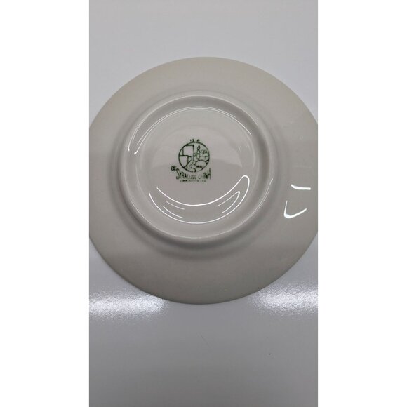 Syracuse China Red Floral Saucer Plate 6" Vintage Ceramic - Picture 5 of 6